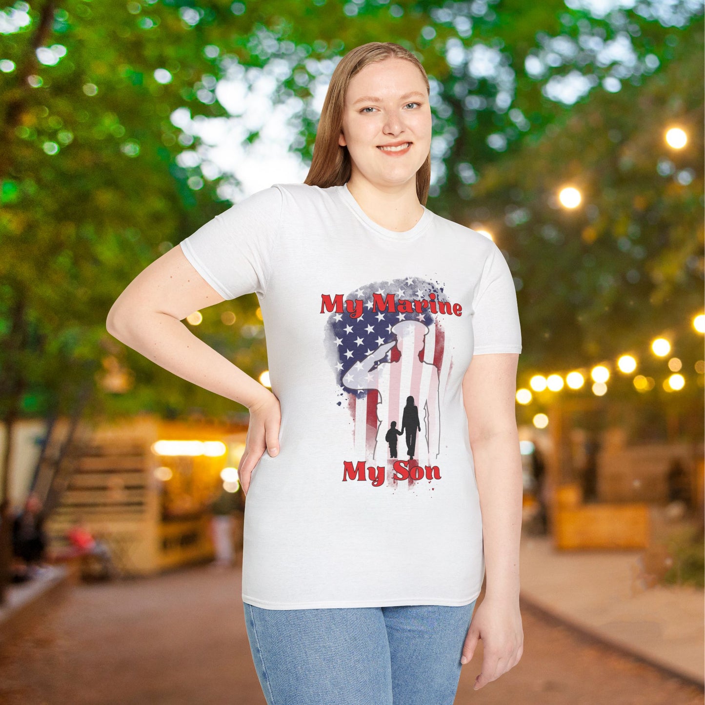 My Marine My Son (Mom) Adult T-shirt