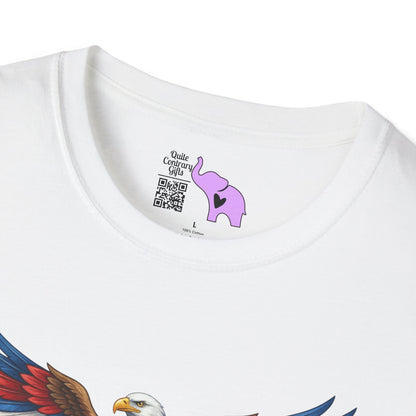 Bald Eagle & Flowers 250 Years of Freedom 1776-2026 Anniversary Adult T-shirt