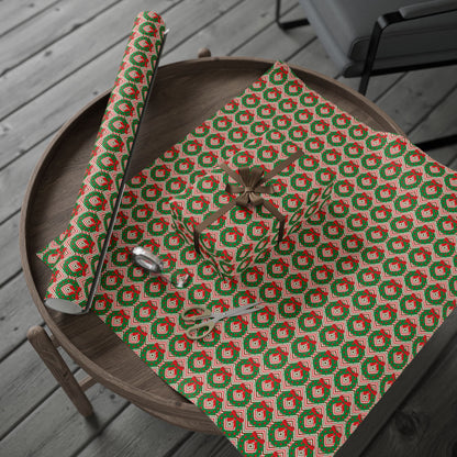 Christmas Wreaths Wrapping Paper