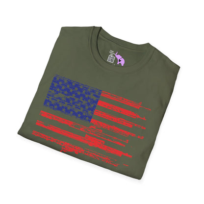 Gun Flag Adult T-shirt
