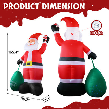 Giant Santa Claus with Gift Bag LED Inflatable