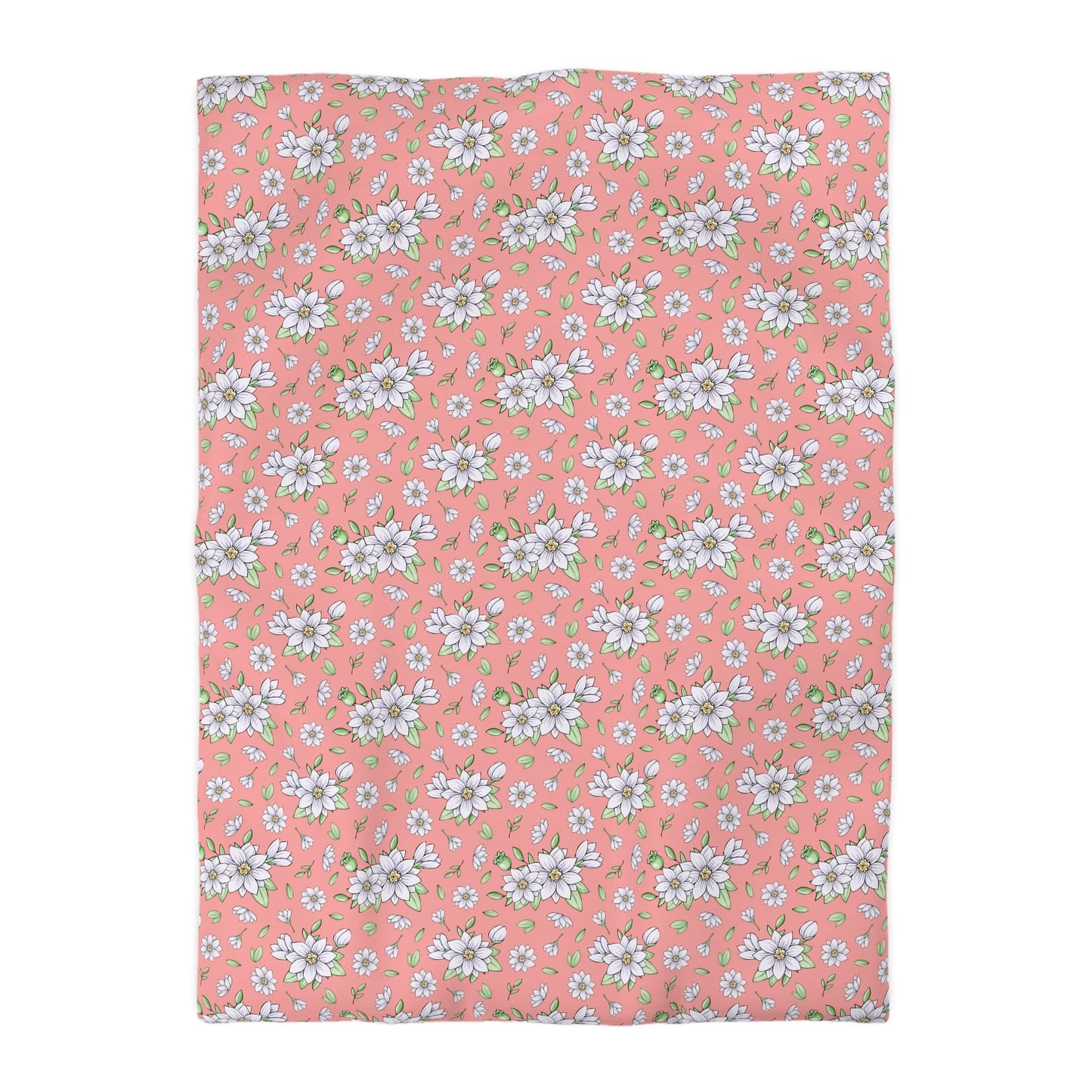 Jasmine Blush Garden Microfiber Duvet Cover