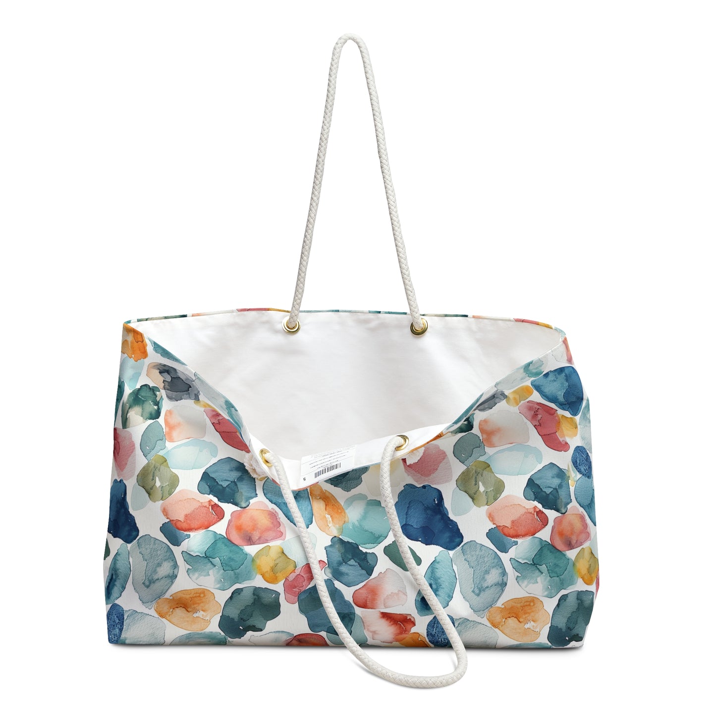 Watercolor Pebble Terrazzo Weekender Bag