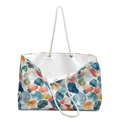 Watercolor Pebble Terrazzo Weekender Bag