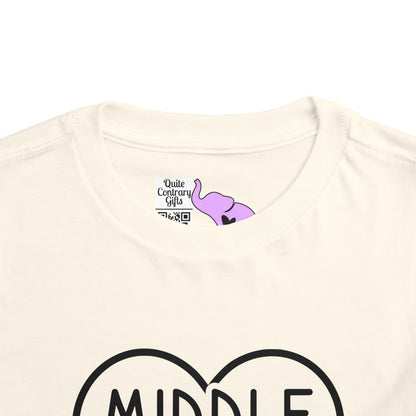 Middle Sister (Heart) Toddler Tee