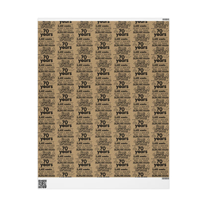 Birthday By The Numbers Wrapping Paper (Ages 41-70)