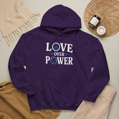 ""When the Power of Love Overcomes the Love of Power, the World Will Know Peace Heavy Blend™ Hooded Sweatshirt