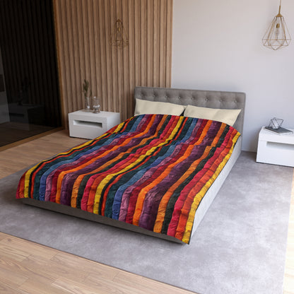 Vertical Vibes Microfiber Duvet Cover