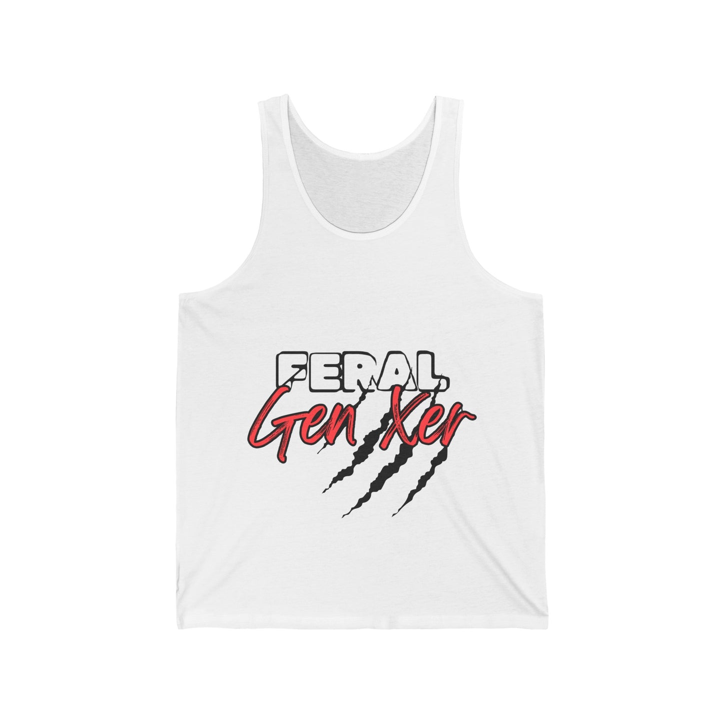 Feral GenXer w/Claws Unisex Jersey Tank