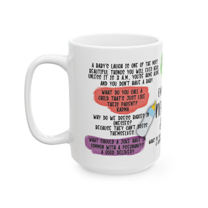 Emergency New Dad Jokes Ceramic Mug, (11oz, 15oz)