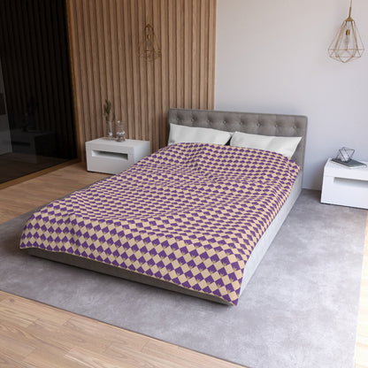 Diamond Bloom-Amethyst & Cream Duvet Bedding Set