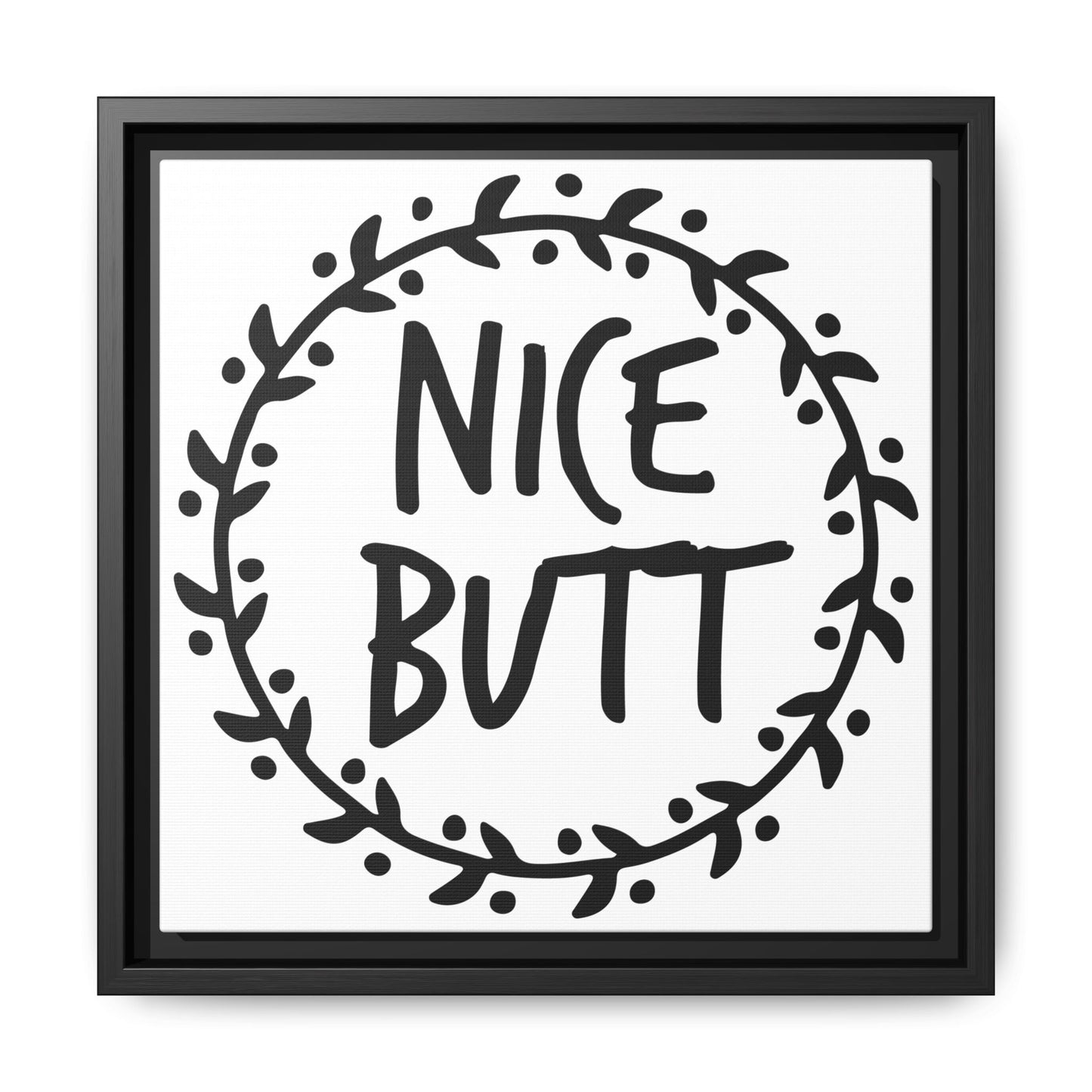 Nice Butt Framed Canvas Bathroom Art