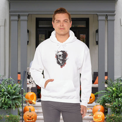Creepy Skull in Tree Heavy Blend™ Hooded Sweatshirt