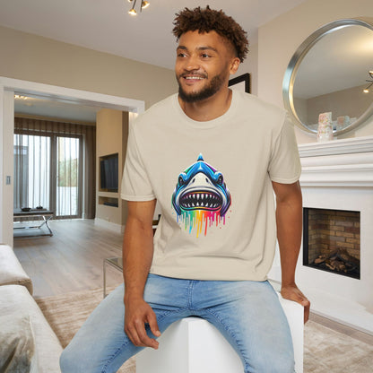 Colorful Shark Adult T-shirt