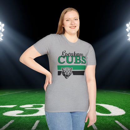 Brenham Cubs w/Mascot & Stripes Adult T-shirt