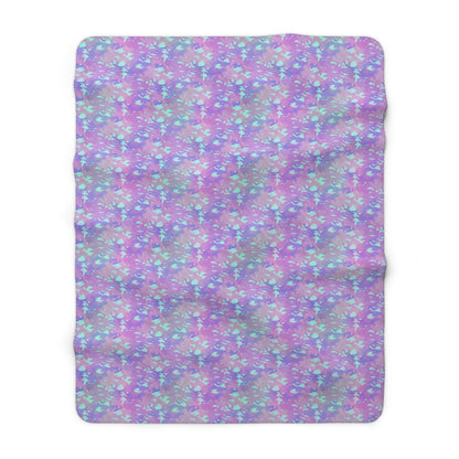 Lavender Mist Camo Fleece Blanket