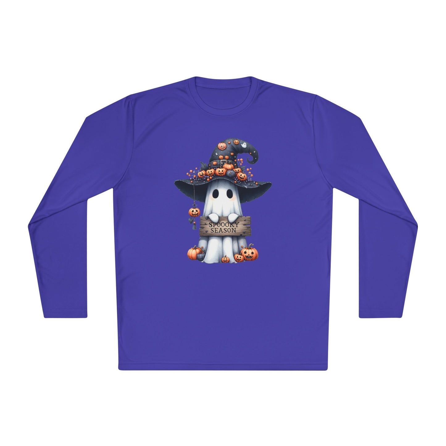 Spooky Season Cute Ghost Adult Long Sleeve Tee