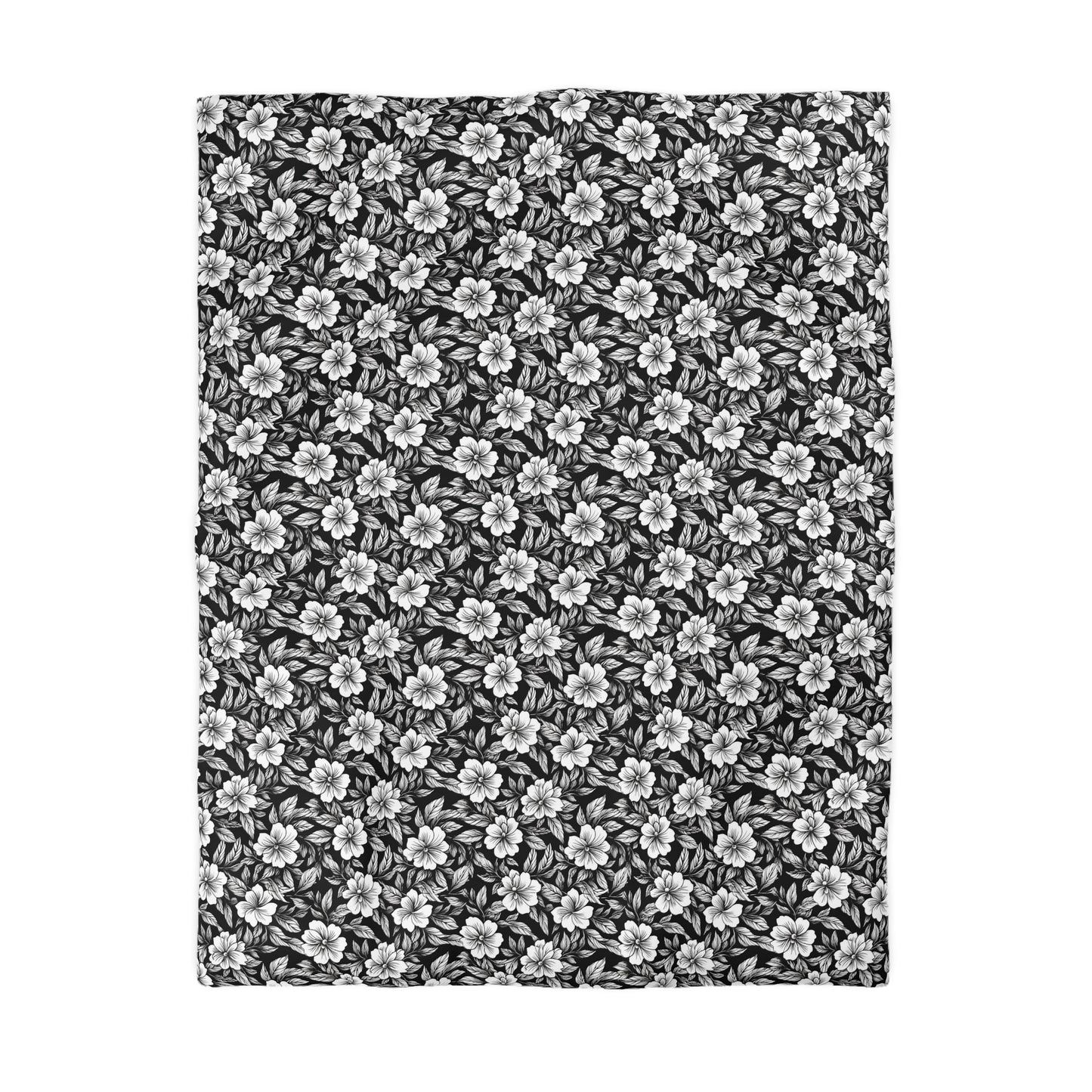 Monochrome Paradise Bloom Microfiber Duvet Cover
