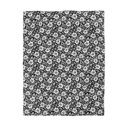 Monochrome Paradise Bloom Microfiber Duvet Cover