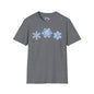 Bluish Snowflakes Adult T-shirt