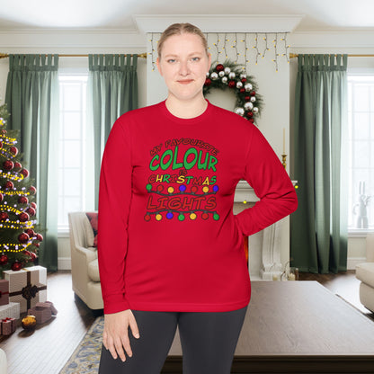 My Favourite Colour Is Christmas Lights Adult Long Sleeve Tee