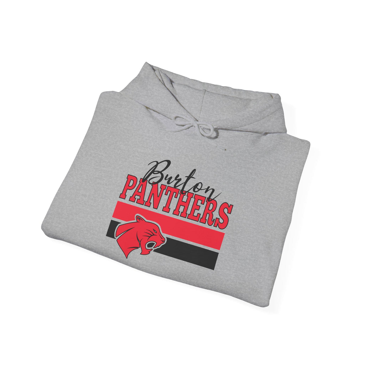 Burton Panthers w/Mascot & Stripes Adult Heavy Blend™ Hooded Sweatshirt