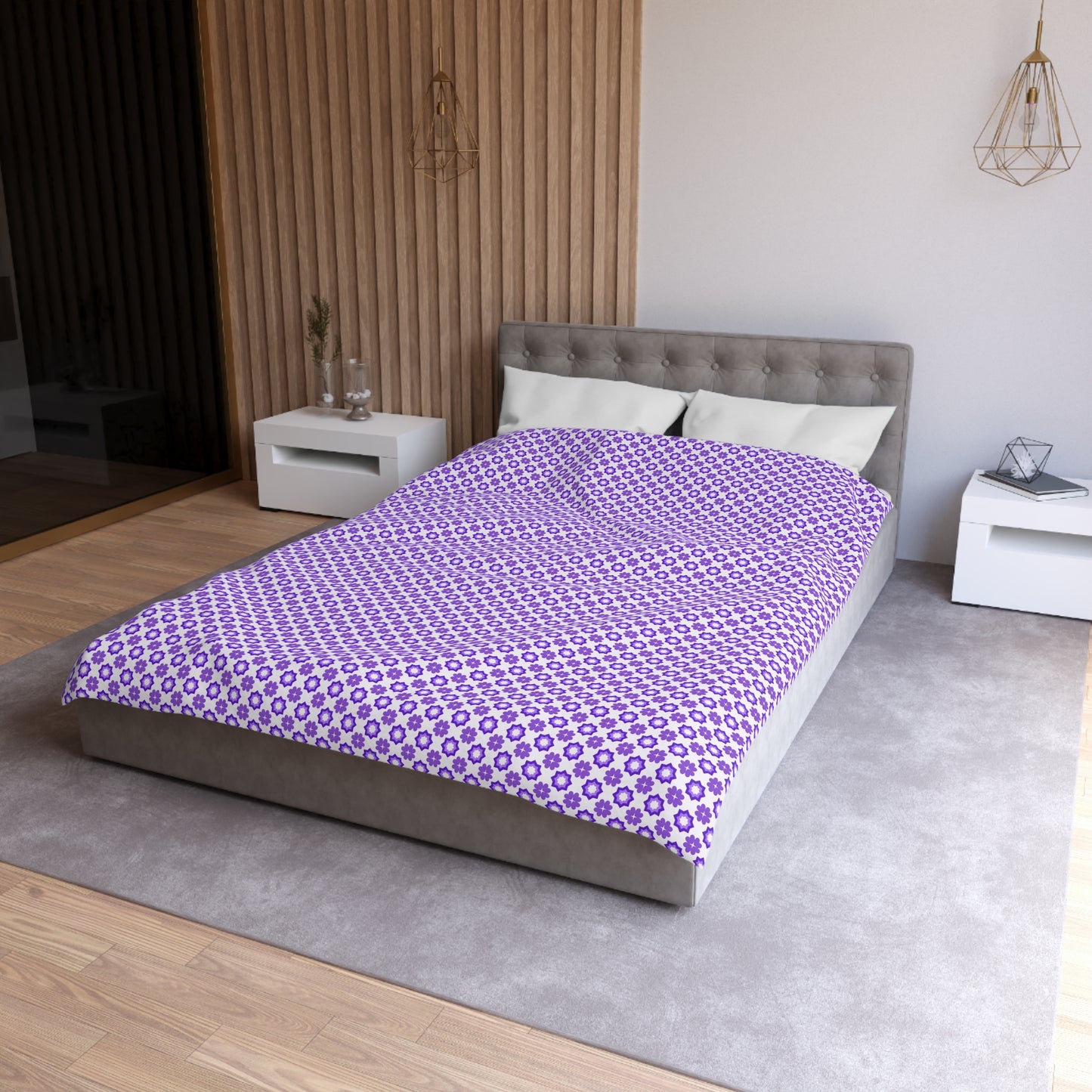 Purple Prism Garden Microfiber Duvet Cover