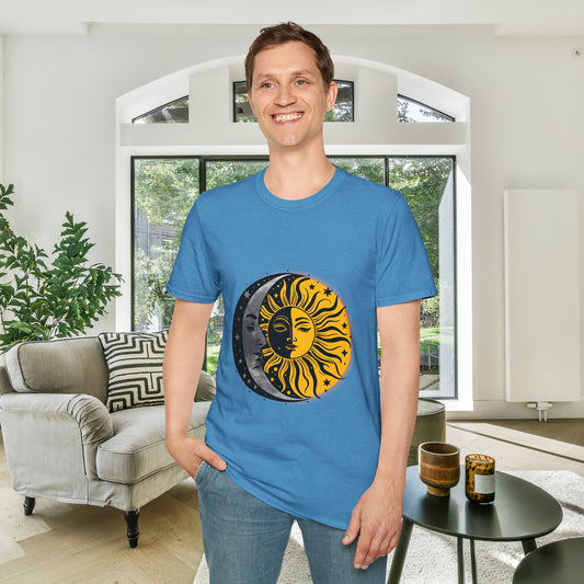 Sun Moon Stars Adult T-shirt