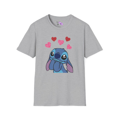 Stitch in Love Adult T-shirt