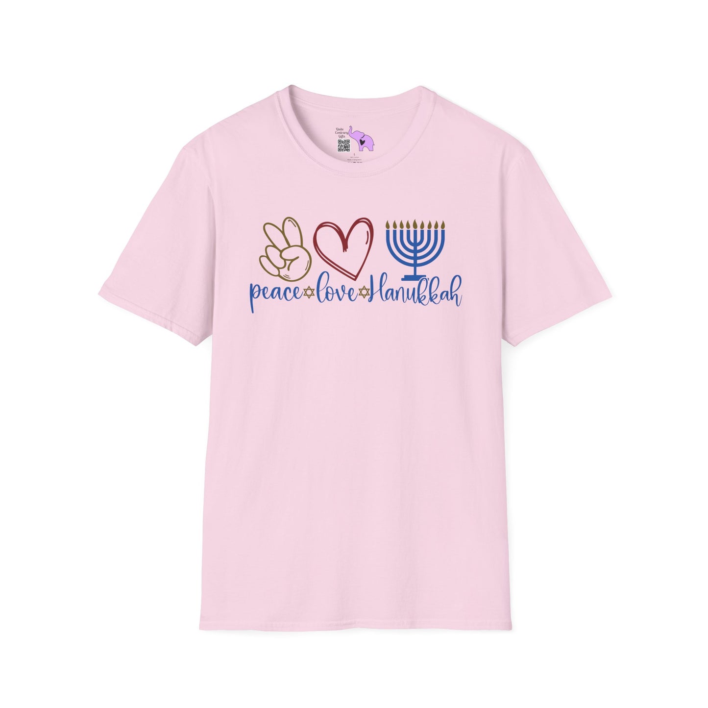 Peace Love Hanukkah Adult T-shirt
