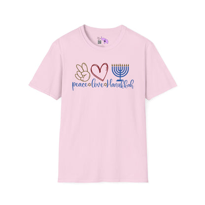 Peace Love Hanukkah Adult T-shirt