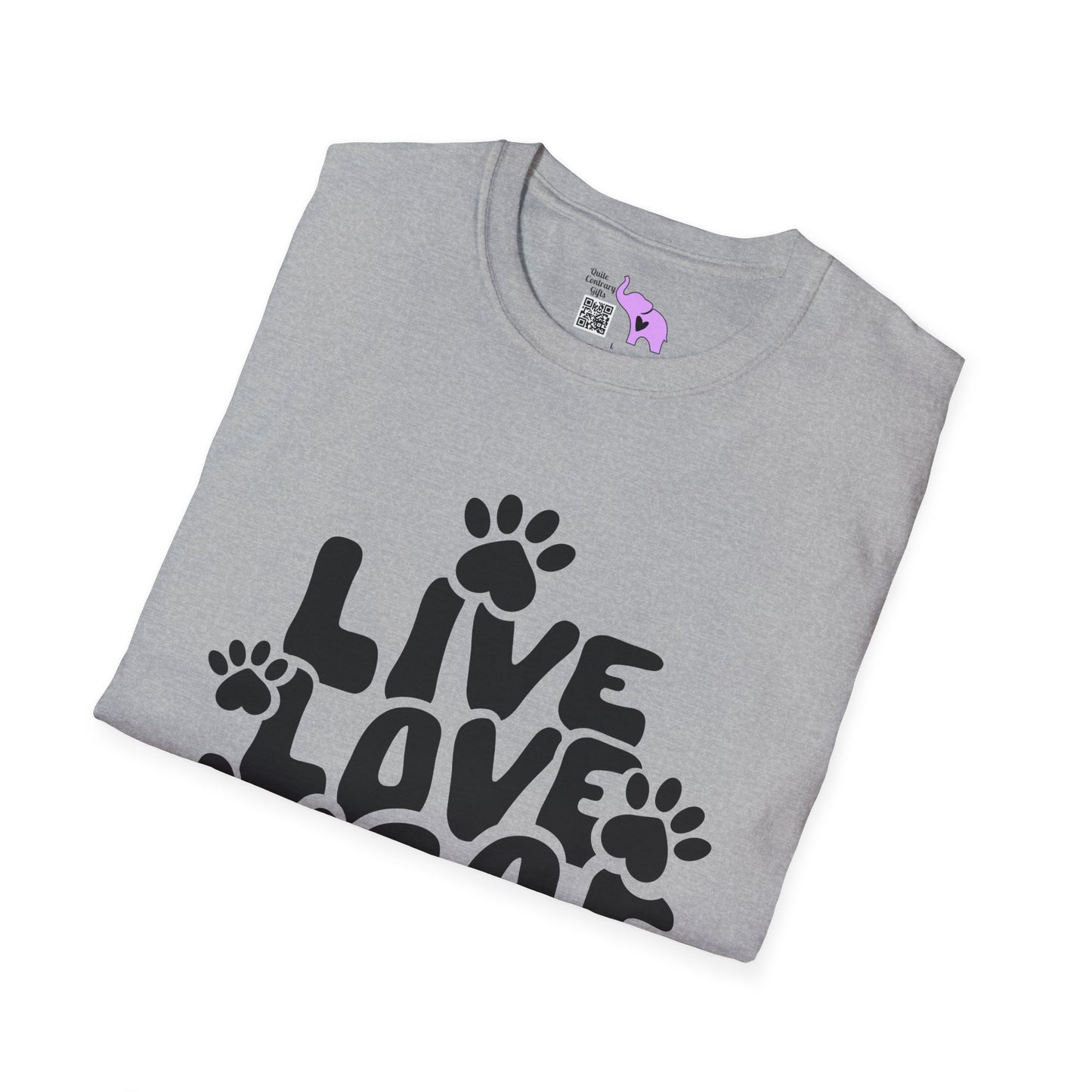 Live Love Woof Adult Tshirt