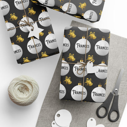 Winter Glam Custom Wrapping Paper (Frances)