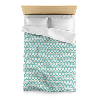 Tealberry Blooms Microfiber Duvet Cover