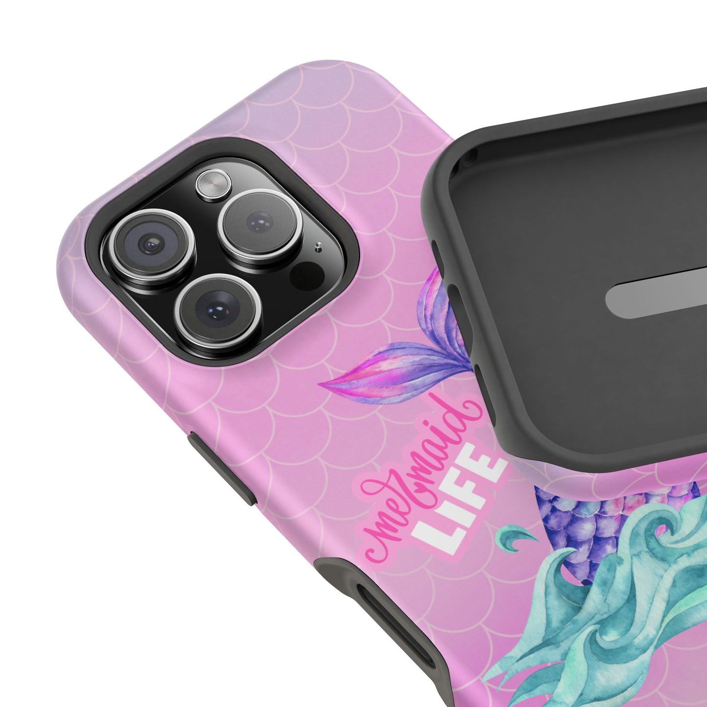 Pink Mermaid Life MagSafe® Compatible Tough Case for iPhone