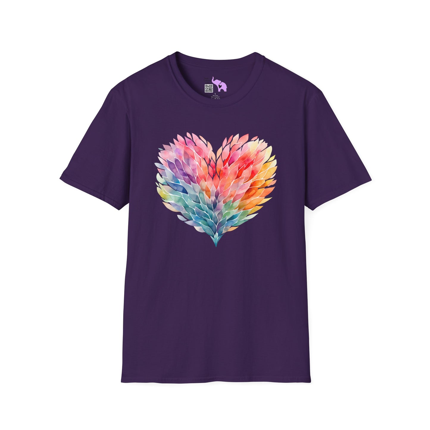Feathery Heart Adult T-shirt