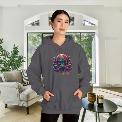 Colorful Skeleton Octopus Heavy Blend™ Hooded Sweatshirt