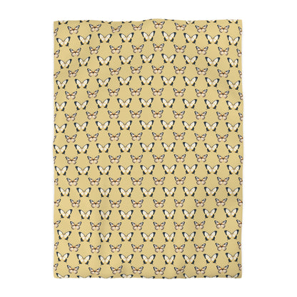 Golden Flutter Microfiber Duvet Cover