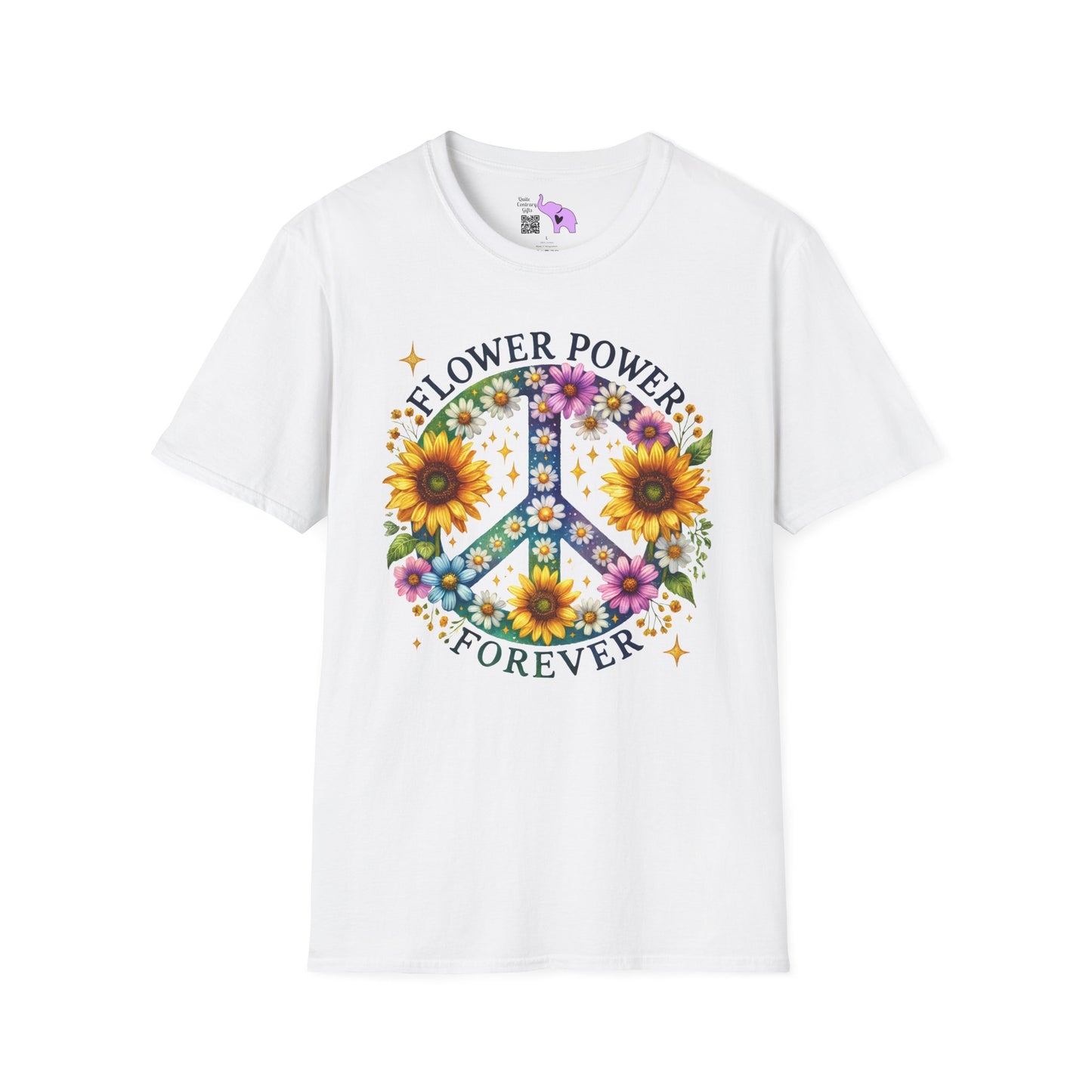 Flower Power Forever Adult T-shirt