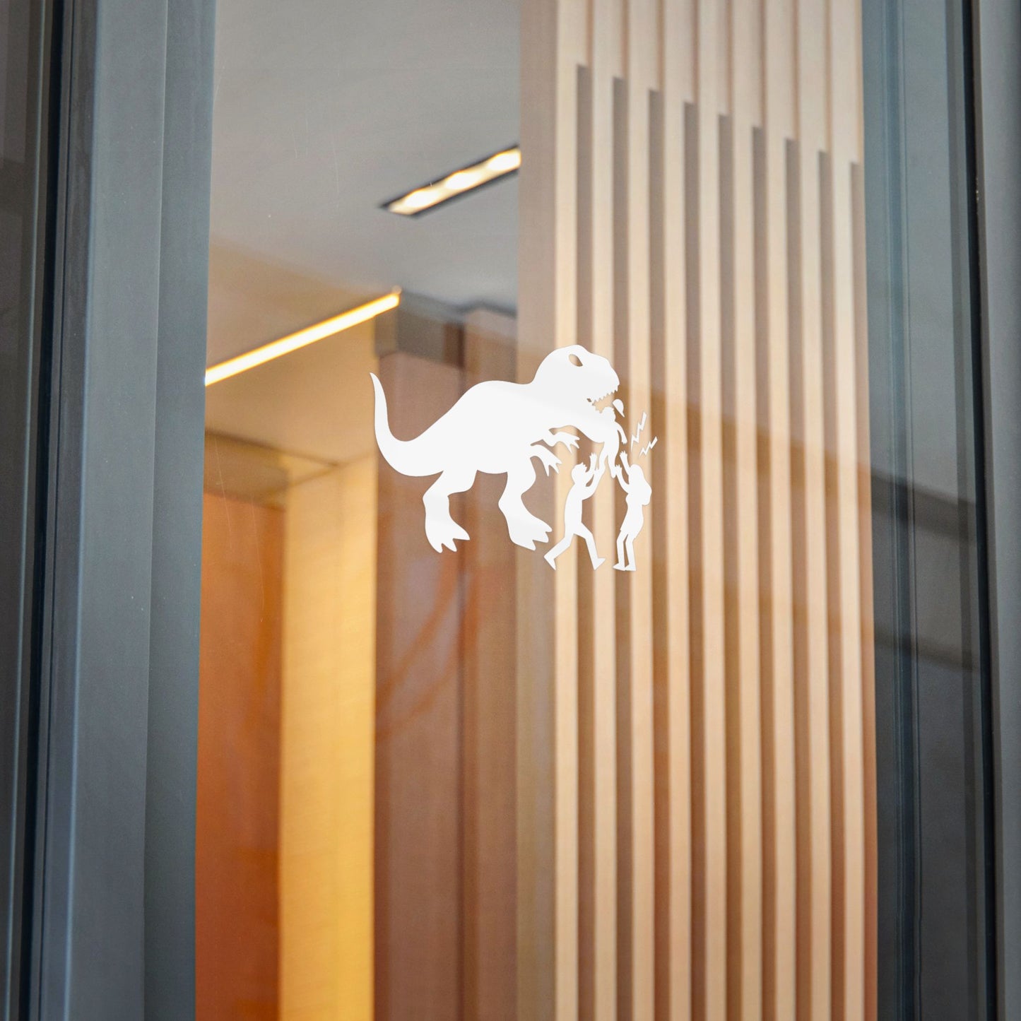 T-Rex Chases Family Decal