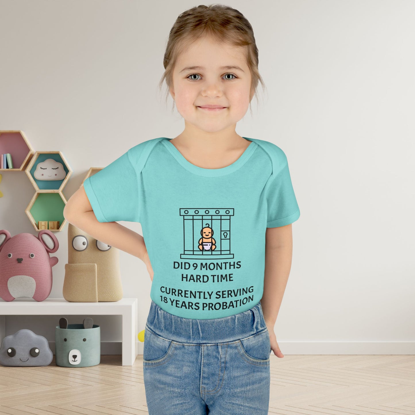 Did 9 Months Hard Time Currently Serving 18 Years Probation Infant Baby Rib Bodysuit