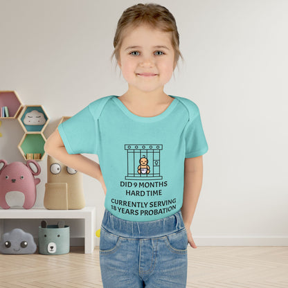 Did 9 Months Hard Time Currently Serving 18 Years Probation Infant Baby Rib Bodysuit