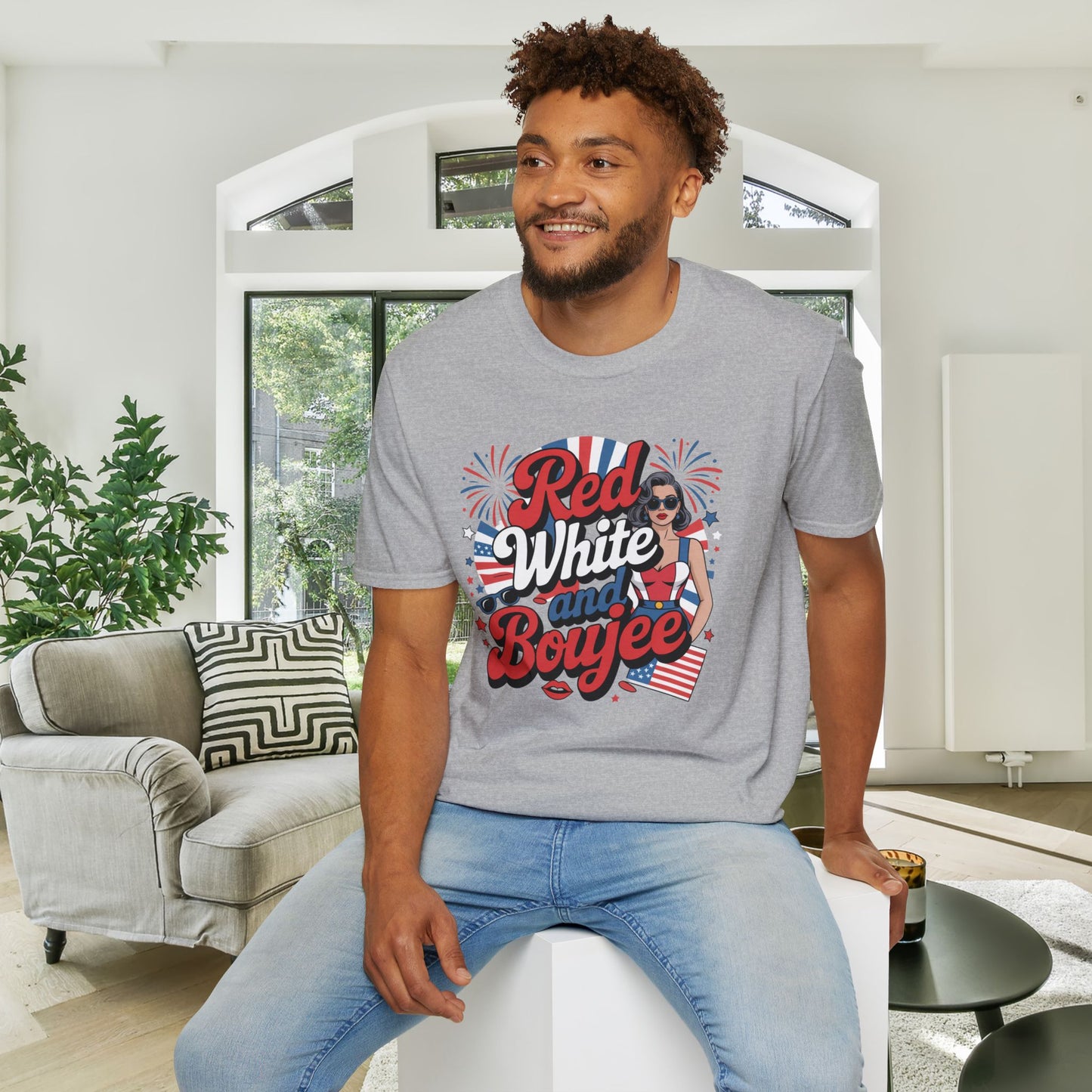 Red, White, and Boujee Adult T-shirt