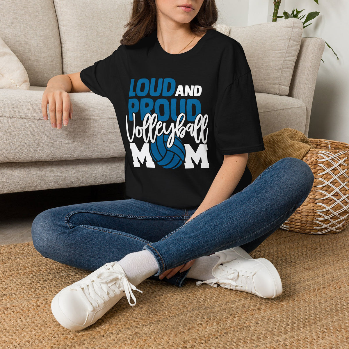 Loud and Proud Volleyball Mom Adult T-shirt
