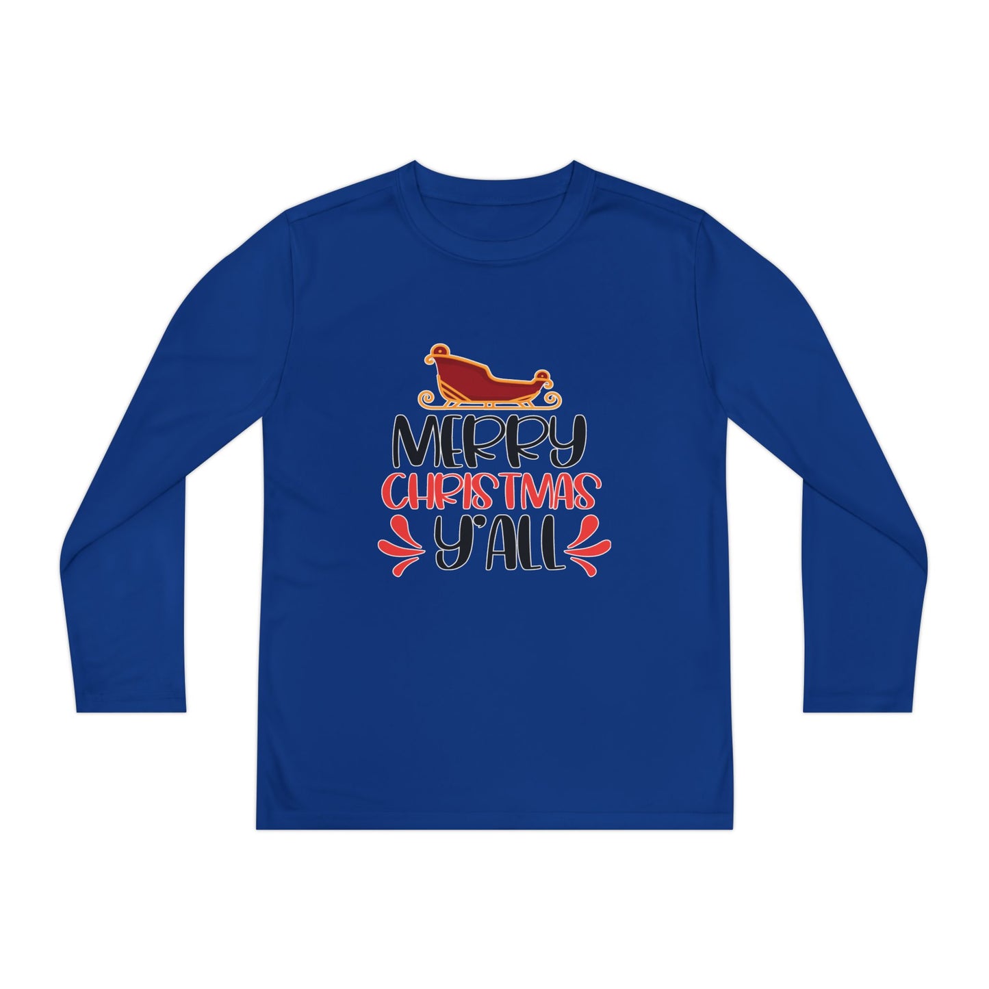 Merry Christmas Y'all Youth Long Sleeve Tee
