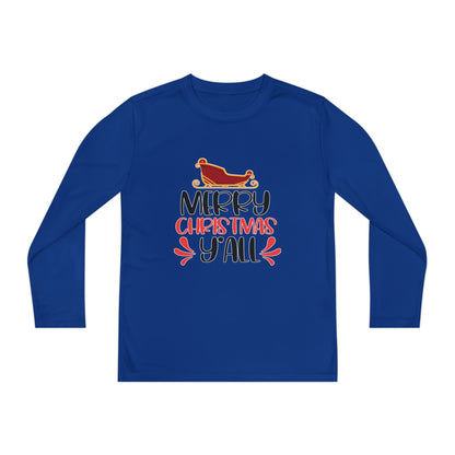 Merry Christmas Y'all Youth Long Sleeve Tee
