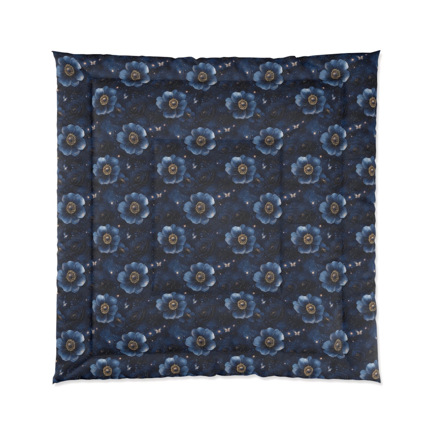 Midnight Sky Blossoms Comforter
