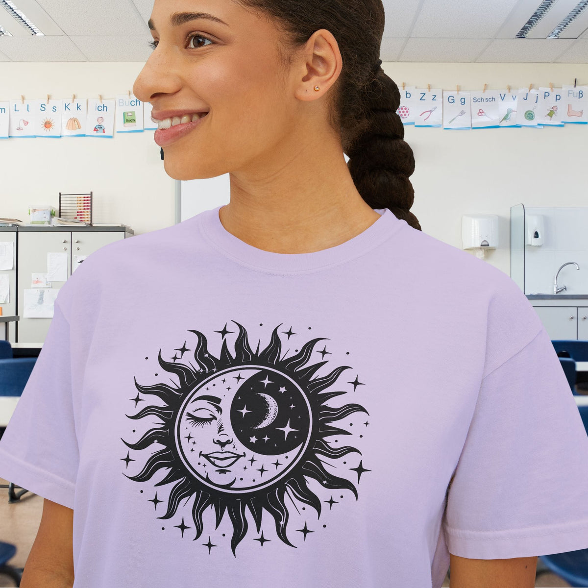 Celestial Sun/Moon Women's Boxy Tee