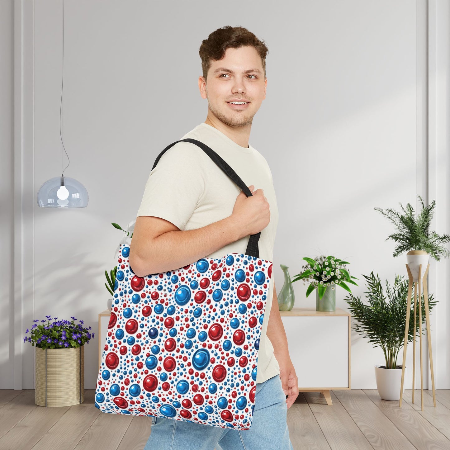 Freedom Dots Canvas Tote Bag