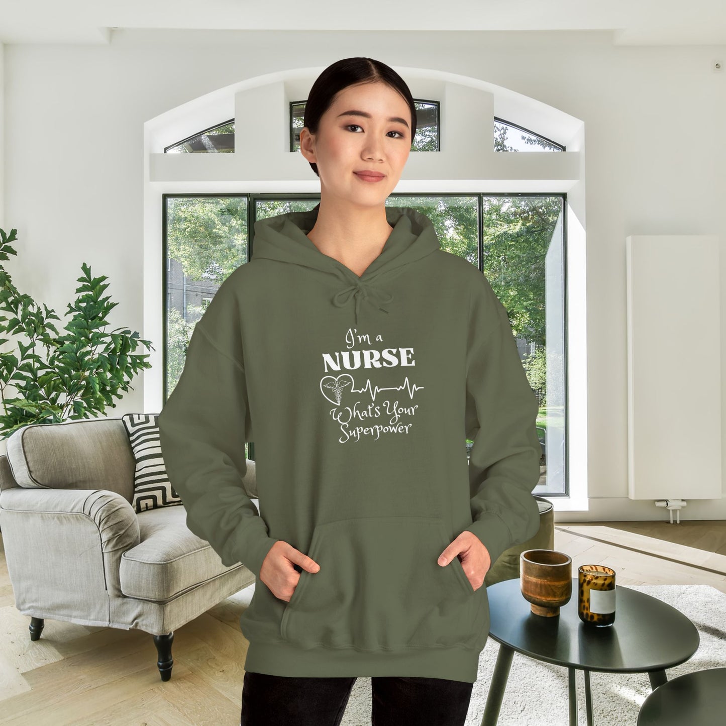I'm A Nurse What's Your Superpower? Heavy Blend™ Hooded Sweatshirt